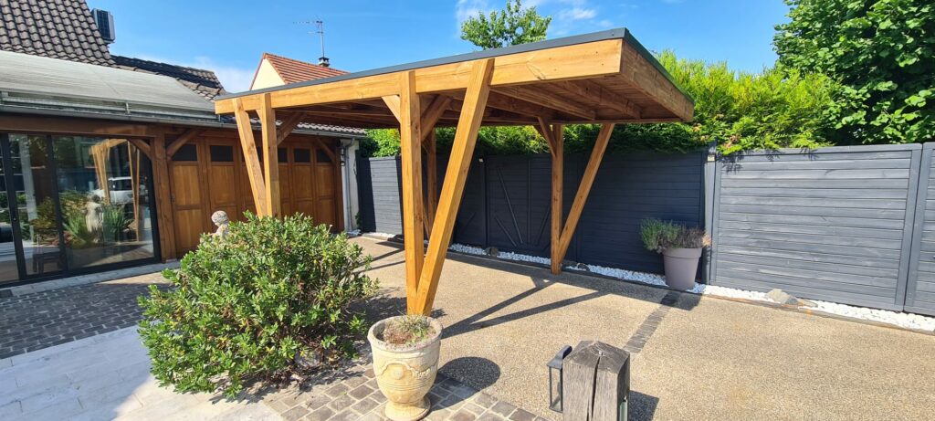 carport en bois etampes ile de france perif menuiserie