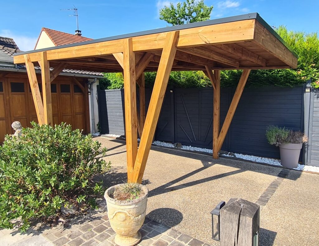 carport en bois etampes ile de france perif menuiserie