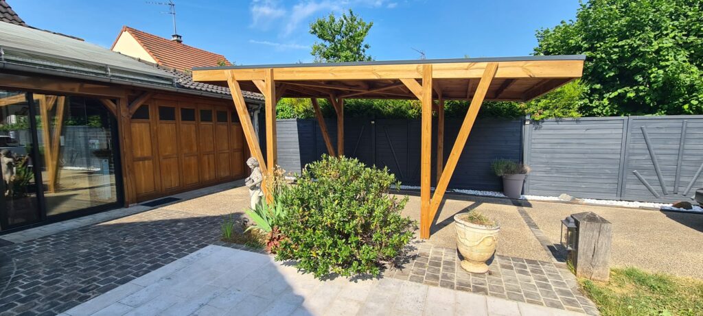 carport en bois etampes ile de france perif menuiserie